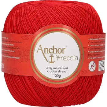 Příze Anchor Freccia 12 - 46 Červená 100g (Háčkovací příze Anchor Freccia 12 - 46 Červená)