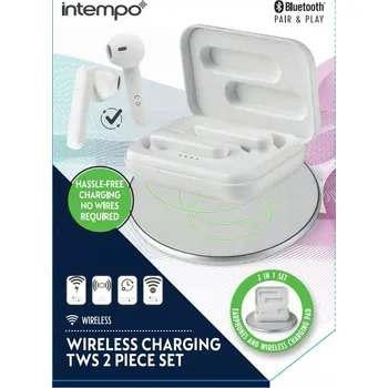 Sluchátka TWS Bluetooth 5.0 sluchátka s nabíjecím pouzdro Intempo