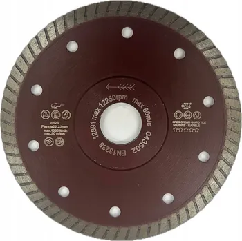 Řezný kotouč Diamantový kotouč na gres, žulu THIN TURBO 115xH7xT1,4x22,2 mm