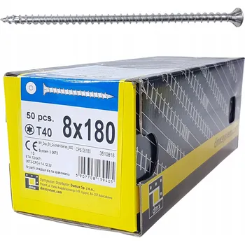 Vrut Vruty do dřeva Domax 8 x 180 mm 50 ks