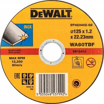 Řezný kotouč KOTOUČ NA KOV INOX DEWALT 125x1,2x22,23
