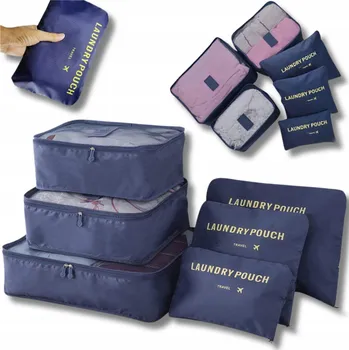 Organizér oblečení Cestovní organizéry 6 ks 12 x 30 x 38 cm modré