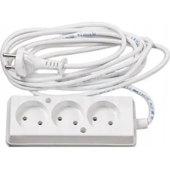 Napájecí kabel Prodlužovací Kabel přívod s lištou Maan 5 m, 3 ks, bílý