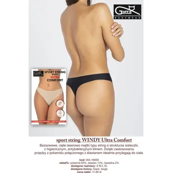 Dámská móda Dámské kalhotky - SPORT STRING WINDY ULTRA COMFORT černá S