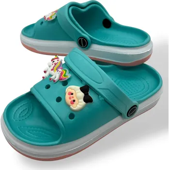 Dívčí pantofle Adcz Dívčí mentolové pantofle 01 Barva: Mentolová, Velikost: 33