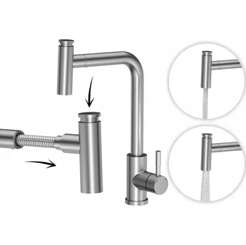 Vodovodní baterie Kuchyňská stojánková baterie myQ YUKON šedá