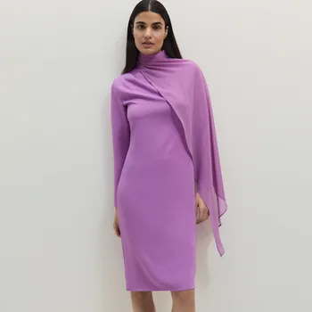 Dámské šaty Reserved - Šaty s pláštěm - fuchsiová - 475EN-43X - 475EN-43X-M