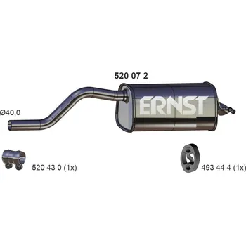Tlumič výfuku Zadní tlumič výfuku ERNST 520072