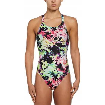 Dámské plavky Dámské jednodílné plavky Nike Hydrastrong Multi Print, velikost 36