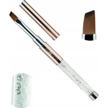Kosmetický štětec Štětec na gel Profico Crystal P12 se syntetickými štětinami, zlatý