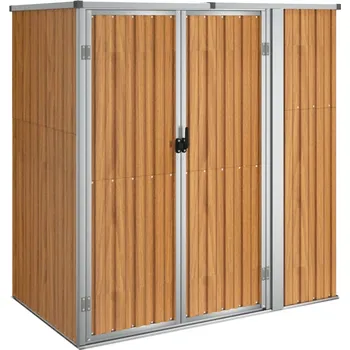 Zahradní domek Zahradní kůlna na nářadí z pozinkované oceli 161 x 89 x 161 cm