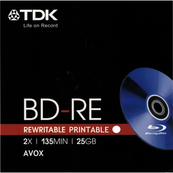 Blu-ray film Blu-ray disk TDK BD-RE 25 GB 1 ks