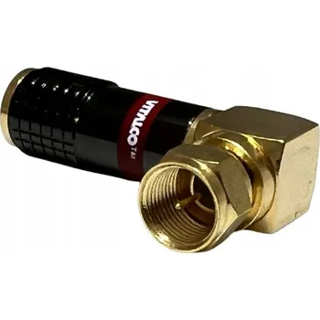 Anténní redukce ANTÉNNÍ ZÁSTRČKA F ÚHLOVÁ 7,2mm ZLATÁ VITALCO