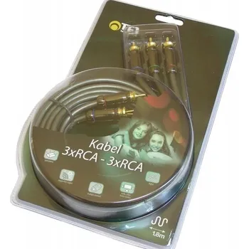 Audio kabel Kabel TelForceOne 3x RCA (cinch) - 3x RCA (cinch) 1,8 m