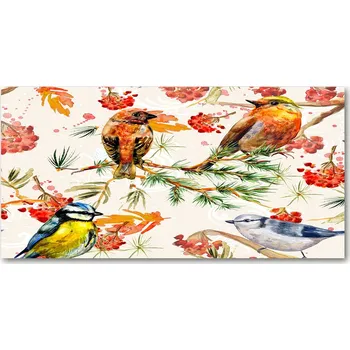 Obraz Panel do kuchyně Jehličnany a ptáci 100x50 cm + LEPIDLO
