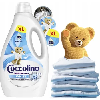 Prací prostředek Coccolino Prací Gel na bílé prádlo a tkaniny 2,72L XL, 68 praní