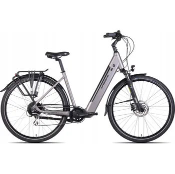 Jízdní kolo Elektrokolo Unibike Optima 17 palců šedé hliníkové 28" 8 rychlostí