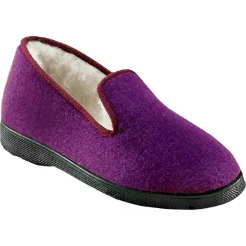 Dámské žabky Domácí bačkory Jeva s vlněnou podšívkou švestková 37