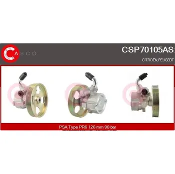 Posilovač řízení Hydraulické čerpadlo, řízení CASCO CSP70105AS