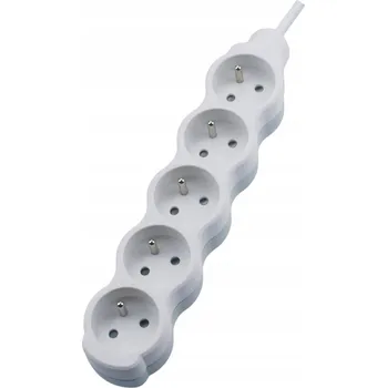 Napájecí kabel Prodlužovací Kabel přívod s lištou Bemko 3 m 5 ks bílý