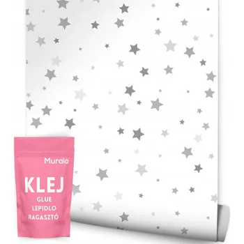 Fototapeta Tapeta pro děti - Šedé hvězdičky /162244830