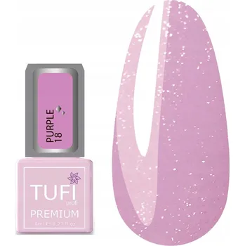 Lak na nehty Barevný hybridní lak TUFI profi Purple 18 růžový se třpytkami 8 ml