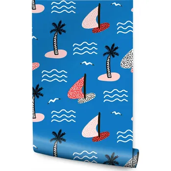 Tapeta Tapeta pro děti - Ostrovy a plachetnice /169273929