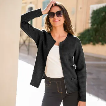 Pánská casual bunda Prošívaná bunda na zip černá 54