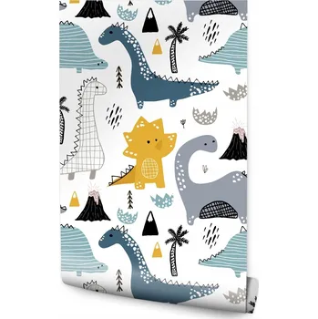 Tapeta Tapeta do dětského pokoje DINOSAUŘI Hory Pohádka