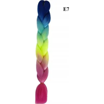 Příčesek Syntetické vlasy barevné ombre na copánky | VARIANT: E-07