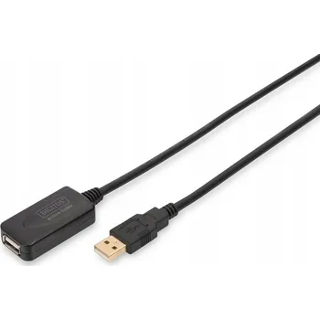 Napájecí kabel USB prodlužovací kabel Digitus DA-70130-4 černý 5 m