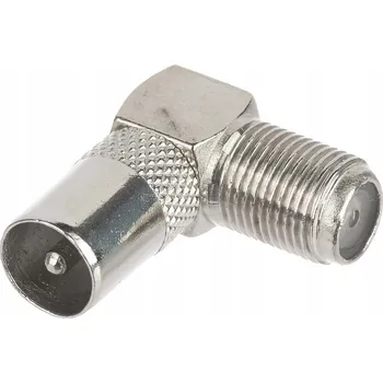 Anténní úhlová zástrčka typu F pro TV