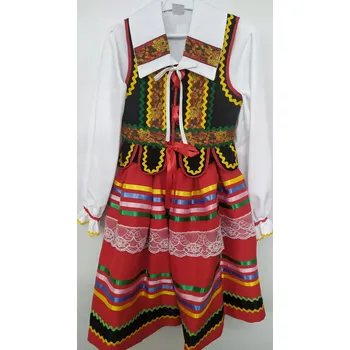 Karnevalový kostým Kostým KRZCZONOWSKI Regionální vesta velikost 122-128 + zelená sukně