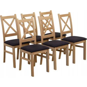 Jídelní židle Židle Bird meble, černá látka, 6 ks