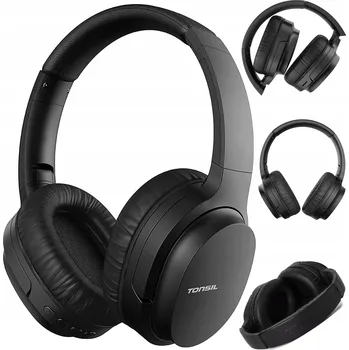 Sluchátka Sluchátka přes uši Tonsil R45BT Bluetooth 5.0 černá, výdrž 8 hodin