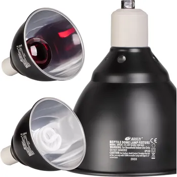 Osvětlení do terária LAMPA NA ŻARÓWKI GRZEWCZE I UVB DO TERRARIUM – RESUN, REPTILE S VYPÍNAČEM