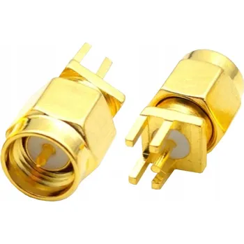 Elektrický konektor SMA konektor přímý PRO MONTÁŽ NA HRANU DPS