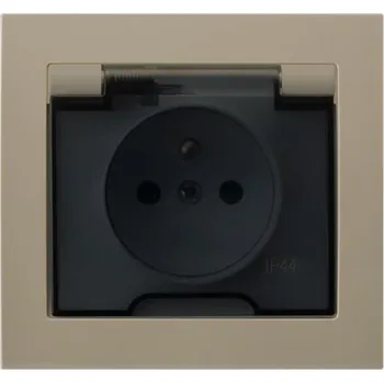 Elektrická zásuvka Ospel béžová nástěnná Elektrická Zásuvka