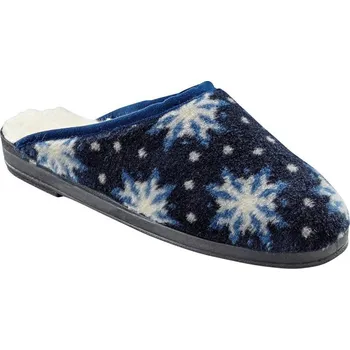 Dámské pantofle Pantofle Vločky s vlněnou podšívkou nám.modrá 40