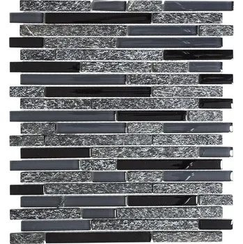 Obklad Mozaika Crystal Mix XCM MV798, 298 × 338 mm, sklo, přírodní kámen XCM MV798