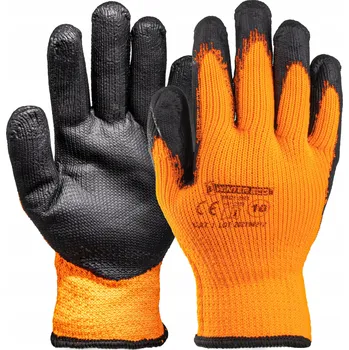 Pracovní rukavice Pracovní rukavice zateplené silné odolné rukavice s latexem teplé