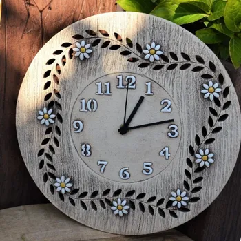 Hodiny Keramické hodiny se sedmikráskami (kulaté)