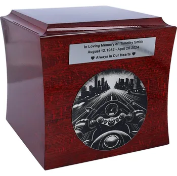 Smuteční dekorace Pohřební urna pro motorkáře, Tematická urna pro milovníka motorek