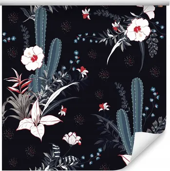 Fototapeta Tapeta do ložnice kaktusy zeleň KVĚTY listy