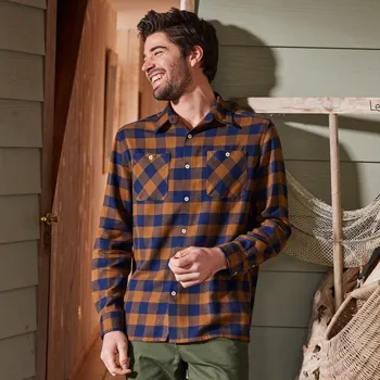 Dámská košile Flanelová kostkovaná košile, sada 3 ks měděná+modrá+zelená 3XL