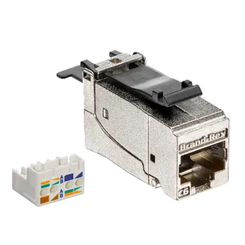 Patch panel C6CJAKS000DC Stíněný keystone RJ45 kat. 6, beznástrojový