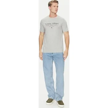 Pánské tričko Tommy Hilfiger T-Shirt Center Stack MW0MW38621 Šedá Regular Fit S