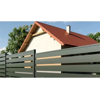 Plot Hornval ocelový plotový panel s lamelami antracit 1200 x 2000