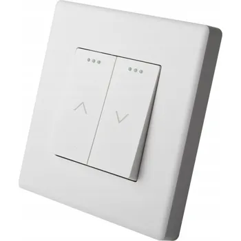 vypínač Spínač Zap/Vyp pro Rolety a Žaluzie, Bílý, S Rámečkem z Plastu LUUNA