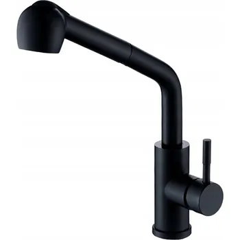 Vodovodní baterie Kuchyňská stojánková baterie EMB s výsuvnou sprchou, černá/stříbrná